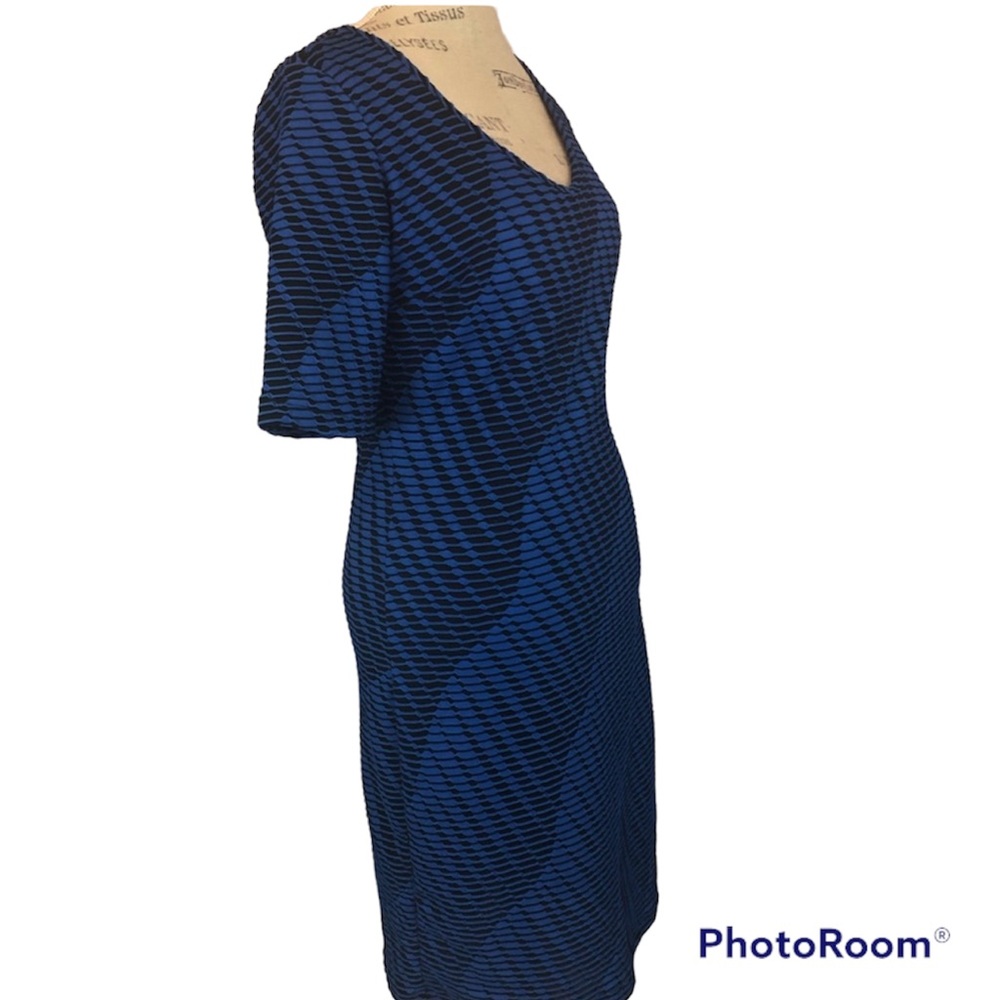 NWT NY COLLECTION  BLUE/BLACK DRESS 👗 - Picture 4 of 9